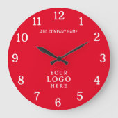 Firmenlogo Firmenname Firmenwerbung Markenbezeichn Große Wanduhr (Vorderseite)