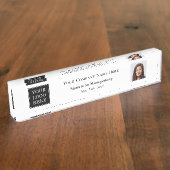 Firmenlogo Firmenname Foto Namensplakette (Seite)