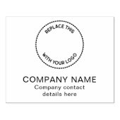 Firmenlogo Firmenname Kontaktdetails Gummistempel (Prägung)