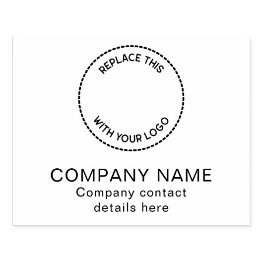 Firmenlogo Firmenname Kontaktdetails Gummistempel (Prägung)