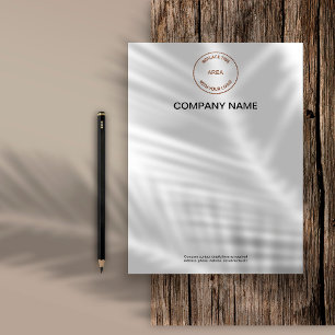 Firmenlogo Firmenname Kontaktdetails Weiß Briefbogen