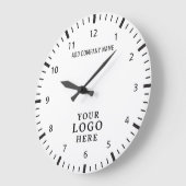 Firmenlogo Firmenname Markenwerbung Große Wanduhr (Winkel)