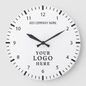 Firmenlogo Firmenname Markenwerbung Große Wanduhr (Vorderseite)