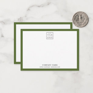 Firmenlogo Firmenname Oliv-Rahmen Budget Mitteilungskarte