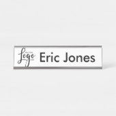 Firmenlogo - Firmenname Schreibtischnamensplakette (Vorderseite )