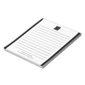 Firmenlogo Firmenname Schwarzer Bund Notizblock (Rotiert)
