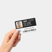 Firmenlogo Foto Ausweis Barcode Schwarz Name (Handheld)