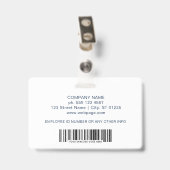 Firmenlogo Foto Barcode Individuelle Mitarbeiter-I Ausweis (Rückseite mit Clip)