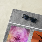 Firmenlogo Foto Collage silber elegant Strandtuch (Beispiel)