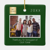Firmenlogo Foto Danke grün Keramikornament (Rückseite)