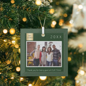 Firmenlogo Foto Danke grün Ornament Aus Glas