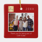 Firmenlogo Foto Danke Rot Keramikornament (Vorderseite)