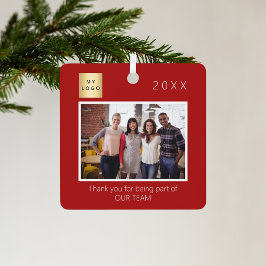 Firmenlogo Foto Danke Rot Ornament Aus Metall
