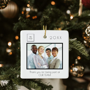 Firmenlogo Foto Danke weiß Keramikornament