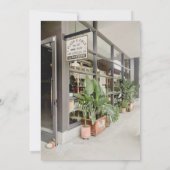 Firmenlogo | Foto Modernes Minimalistisches Weiß Mitteilungskarte (Rückseite)