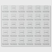 Firmenlogo, Foto Name Slogan Geschenkpapier (Flach)