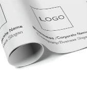 Firmenlogo, Foto Name Slogan Geschenkpapier (Rolleneckpunkt)