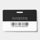 Firmenlogo | Foto Name Strichcode Mitarbeiter Ausweis (Rückseite)