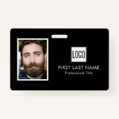 Firmenlogo | Foto Name Strichcode Mitarbeiter Ausweis (Vorderseite)