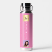 Firmenlogo Foto pink Trinkflasche (Rückseite)