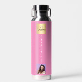 Firmenlogo Foto pink Trinkflasche (Vorne)