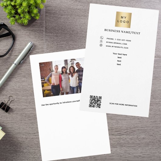 Firmenlogo Foto qr Code Flyer