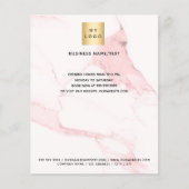 Firmenlogo Foto, QR-Code-Instragram, rosa Marmor Flyer (Vorne)