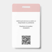 Firmenlogo, Foto, Qr-Code, Name-ID Ausweis (Rückseite)