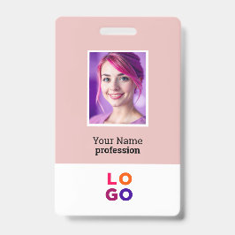 Firmenlogo, Foto, Qr-Code, Name-ID Ausweis