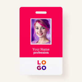 Firmenlogo, Foto, Qr-Code, Name-ID Ausweis