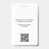 Firmenlogo, Foto, Qr-Code, Name-ID Ausweis (Rückseite)