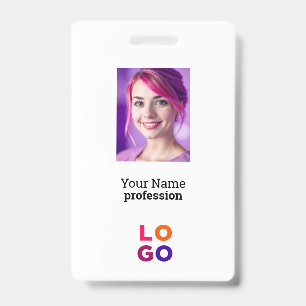 Firmenlogo, Foto, Qr-Code, Name-ID Ausweis