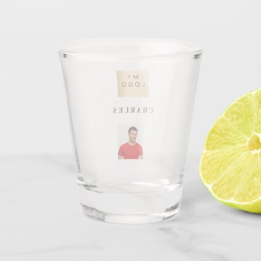 Firmenlogo Foto Schnapsglas (Rückseite)