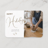 Firmenlogo, Foto und Begrüßung von White Kraft Hol Visitenkarte (Vorderseite)