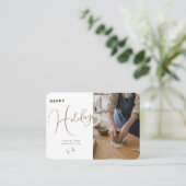 Firmenlogo, Foto und Begrüßung von White Kraft Hol Visitenkarte (Stehend Vorderseite)