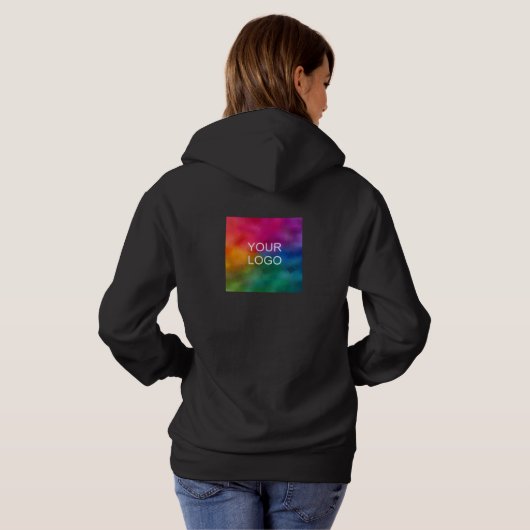 Firmenlogo Frauen Doppelseitiges Sweatshirt (Schwarz voll)