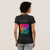 Firmenlogo Frauen Leinwand mit doppelseitigem Bell T-Shirt (Schwarz voll)