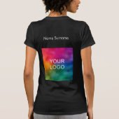 Firmenlogo Frauen Leinwand mit doppelseitigem Bell T-Shirt (Rückseite)