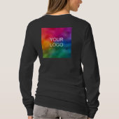 Firmenlogo Frauen mit doppelseitigem, einfachem La T-Shirt (Rückseite)