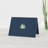 Firmenlogo Frohe Weihnachten Schnee Bäume (Rückseite)