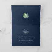 Firmenlogo Frohe Weihnachten Schnee Bäume (Innenseite)