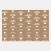 Firmenlogo Frohe Weihnachts-Rot-Gold Geschenkpapier Set (Vorderseite)