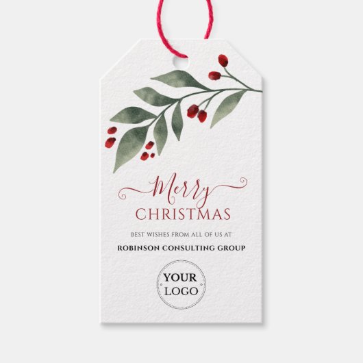 Firmenlogo Frohe Weihnachts-Werbefeier Geschenkanhänger (Vorderseite)