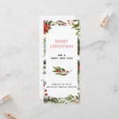 Firmenlogo Frohe Weihnachtsberries Grüße Karte (Vorderseite/Rückseite Beispiel)