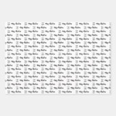 Firmenlogo Frohe Weihnachtsschrift Schwarz & Weiß Geschenkpapier Set (Vorderseite 3)