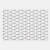 Firmenlogo Frohe Weihnachtsschrift Schwarz & Weiß Geschenkpapier Set (Vorderseite)