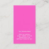 Firmenlogo Fuchsia Pink-Erd-Display-Karte Visitenkarte (Rückseite)