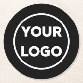 Firmenlogo für benutzerdefinierte Markenbezeichnun Runder Pappuntersetzer (Vorderseite)