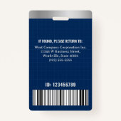 Firmenlogo für Büroangestellte mit benutzerdefinie Ausweis (Rückseite)