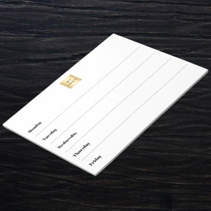 Firmenlogo für den Wochenkalender Notizblock